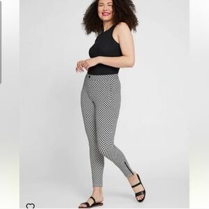 NWT  Betabrand Skinny Leg Pencil Catstooth Dress Yoga Pants Size SP